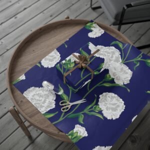 Nicole’s Garden White Carnation Wrapping Paper