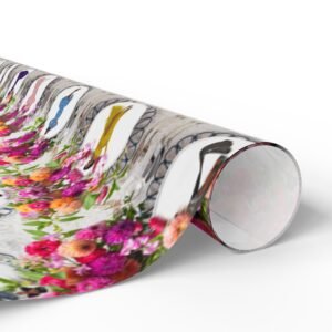 Floral Ballet Silhouettes Wrapping Paper | Dancer Pattern Gift Wrap