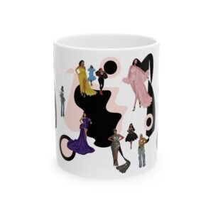 Fashion Files Ceramic Mug — Stylish Women in Evening Gowns (11oz/15oz)
