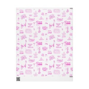 Pink Atlanta toile Wrapping Paper | Gift Wrap Roll